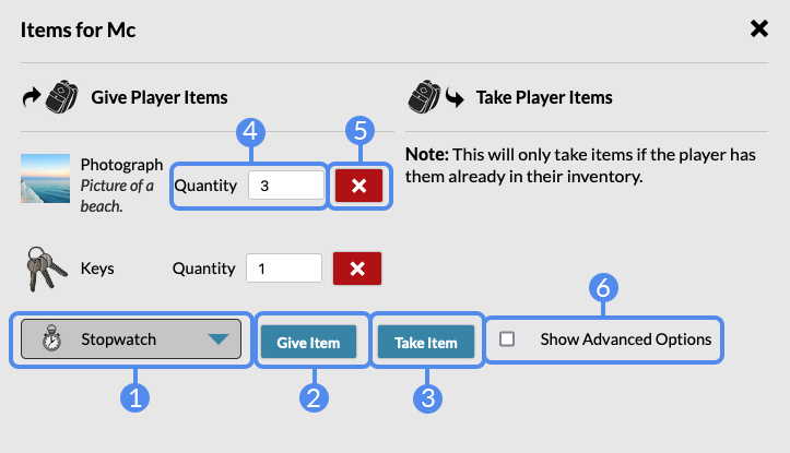 adventure item add