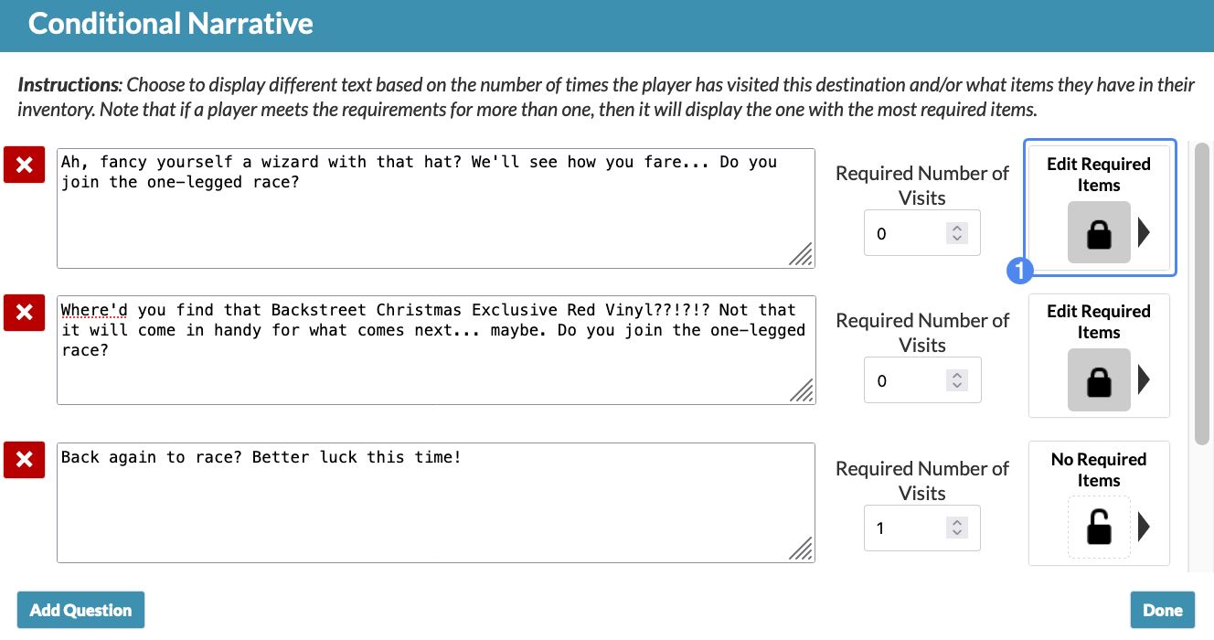conditional questions