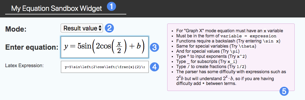 Equation Sandbox Creator